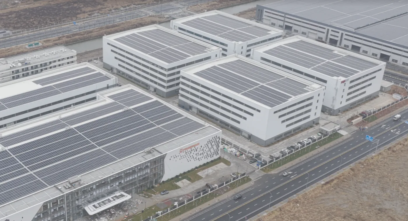 Freeman Wheels modern production base aerial view